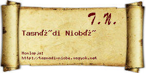 Tasnádi Niobé névjegykártya